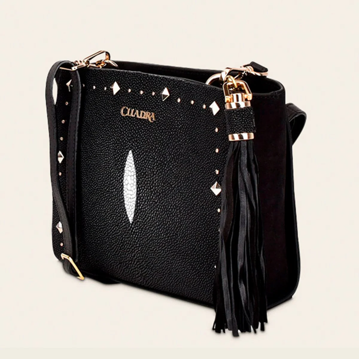 Crossbody en piel genuina de mantarraya para dama - Imagen 4