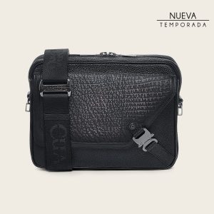 Bandolera en piel genuina de tiburón para caballero