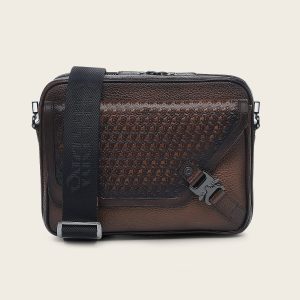 Bandolera en piel genuina para caballero