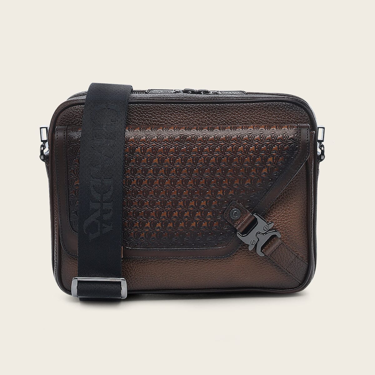 Bandolera en piel genuina para caballero