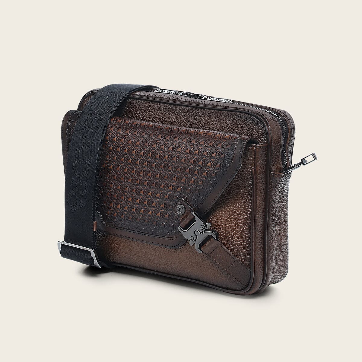 Bandolera en piel genuina para caballero - Imagen 3