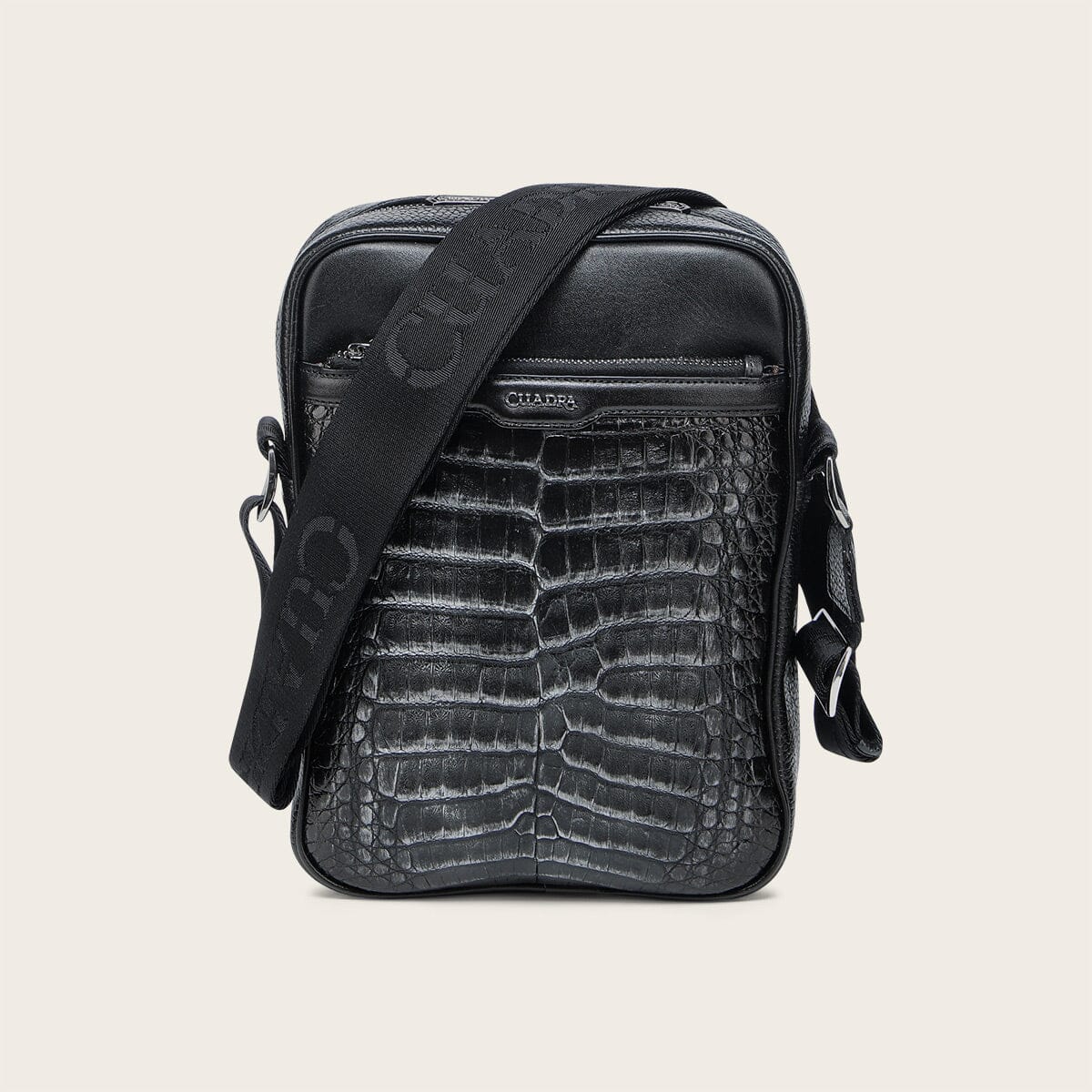 Bandolera en piel genuina de fuscus para caballero - Imagen 8