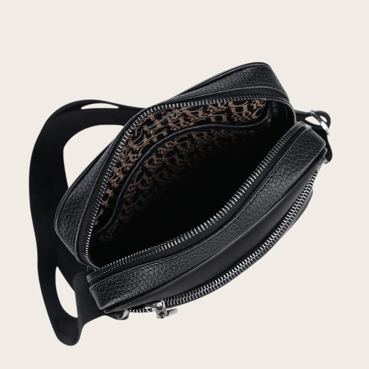 Bandolera en piel genuina de fuscus para caballero - Imagen 5