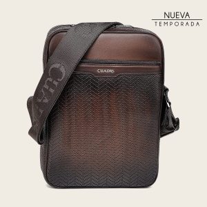 Bandolera en piel genuina para caballero