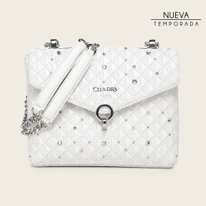 Bolso de hombro en piel genuina de ternera para dama