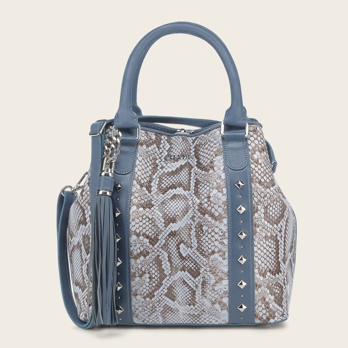 Tote en piel genuina de pitón para dama - Imagen 2