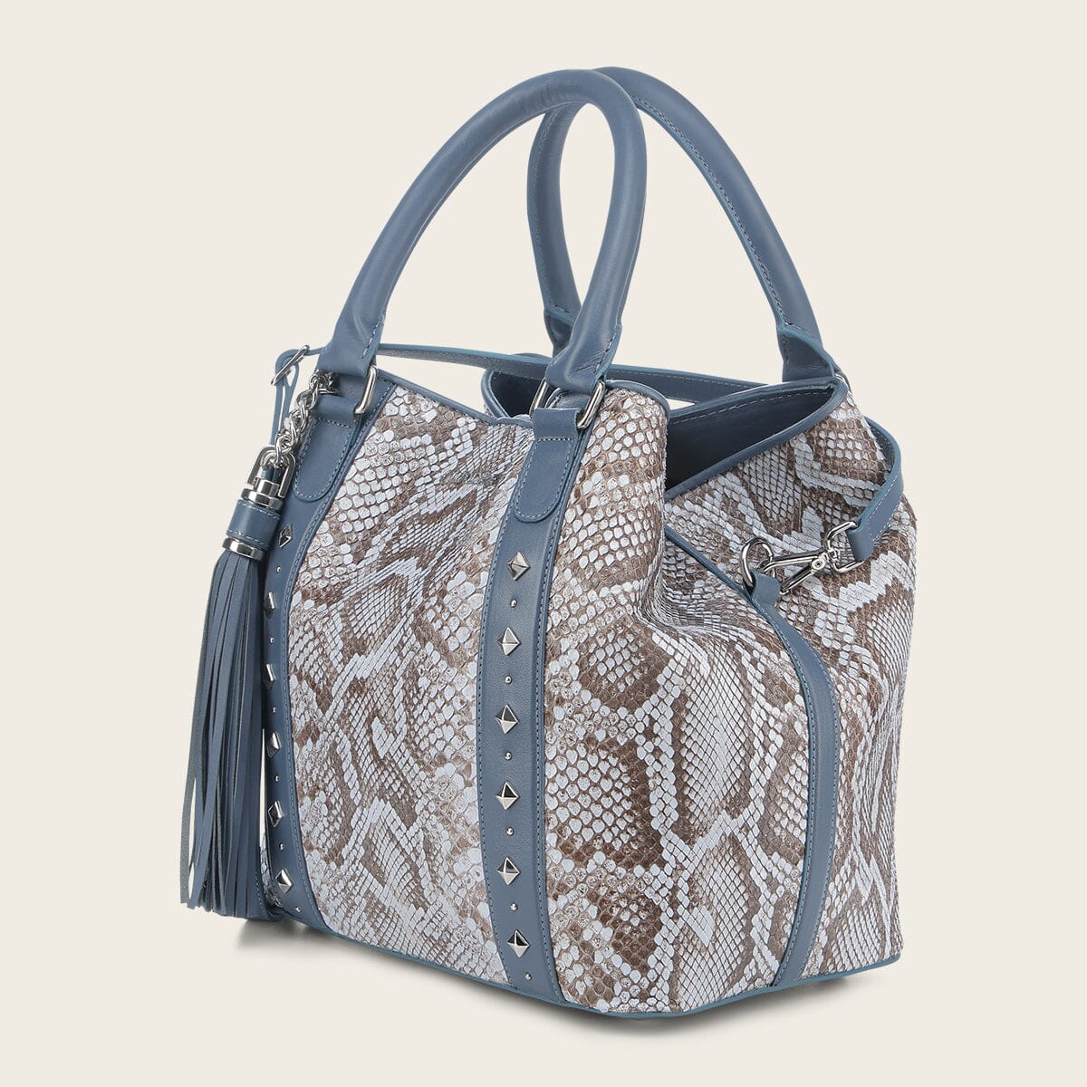 Tote en piel genuina de pitón para dama - Imagen 4