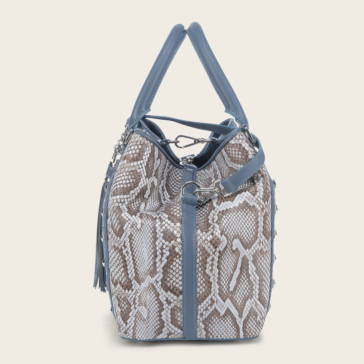 Tote en piel genuina de pitón para dama - Imagen 5