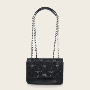 Bolso de hombro en piel genuina para dama