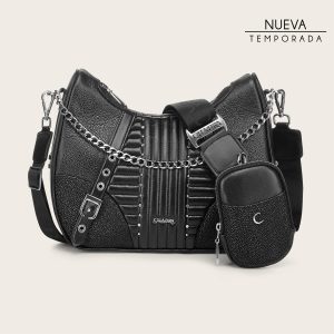 Crossbody en piel genuina de mantarraya para dama
