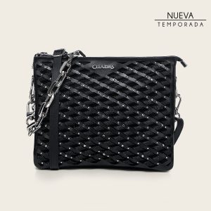 Bolso de hombro en piel genuina de ovino para dama