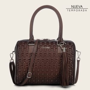 Bolso de hombro en piel genuina de cordero para dama