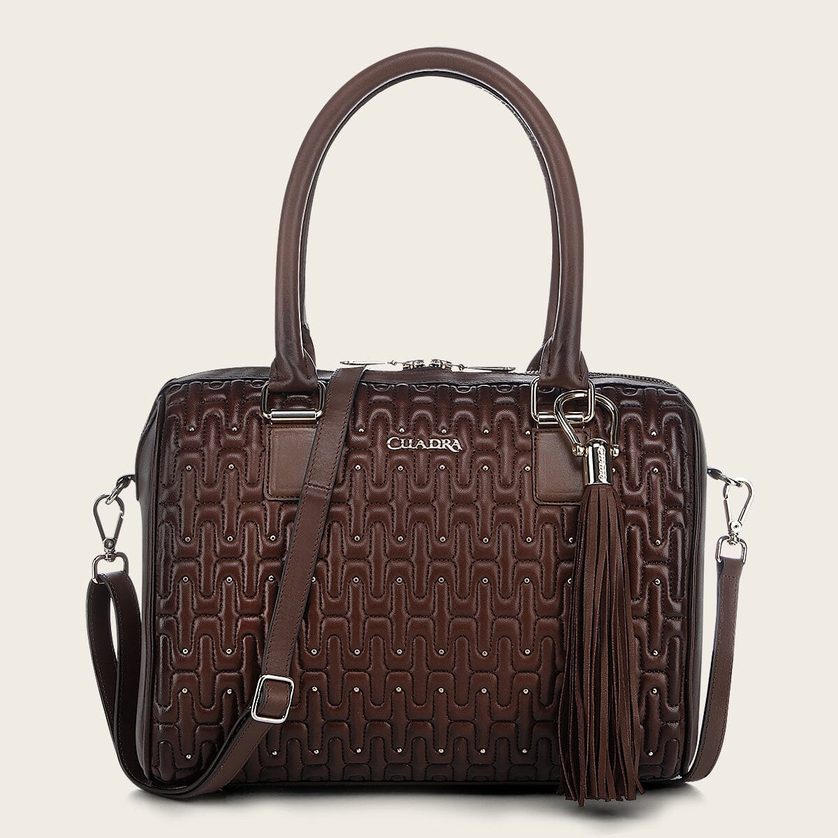 Bolso de hombro en piel genuina de cordero para dama - Imagen 8