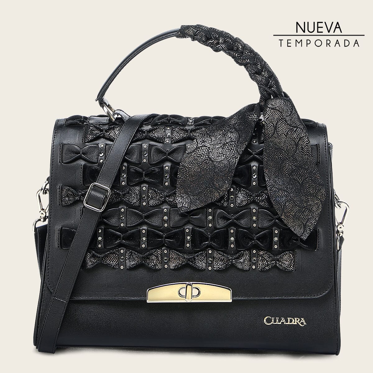 Bolso de mano en piel genuina para dama