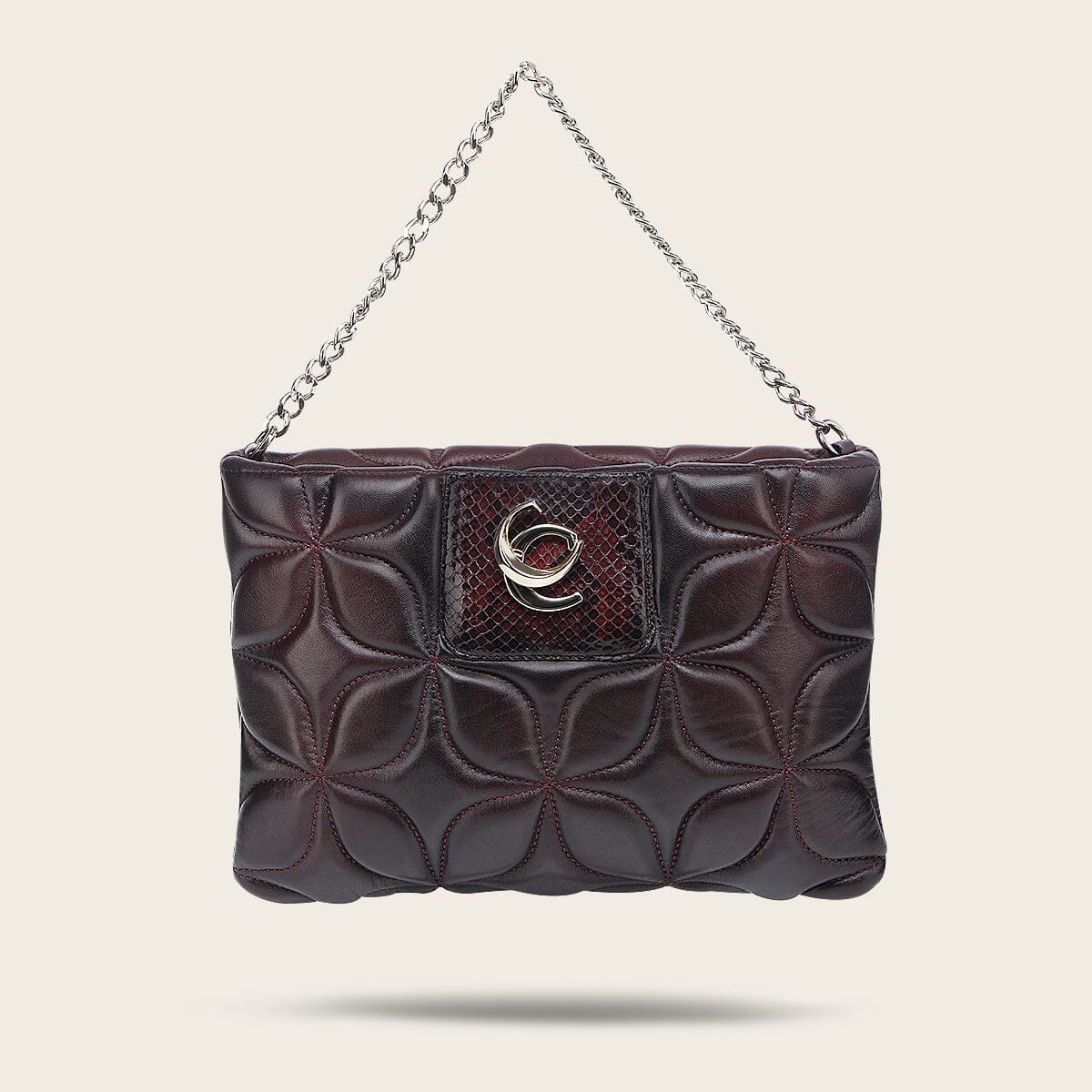 Bolso de hombro en piel genuina de pitón para dama - Imagen 6