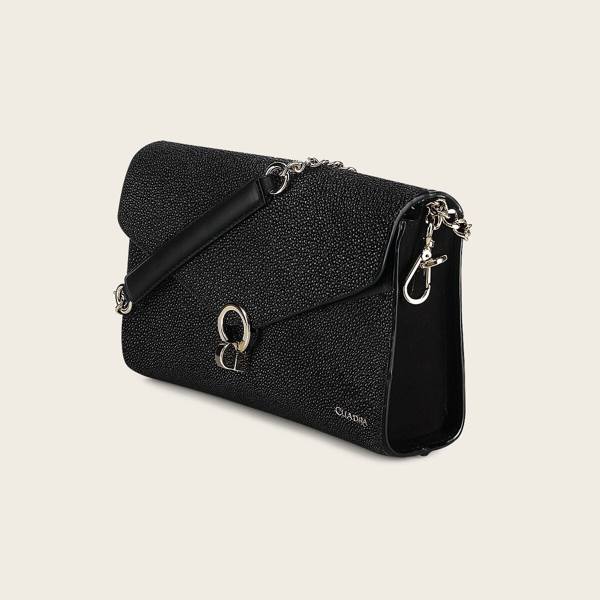 Bolso clutch en piel genuina de mantarraya para dama - Imagen 9