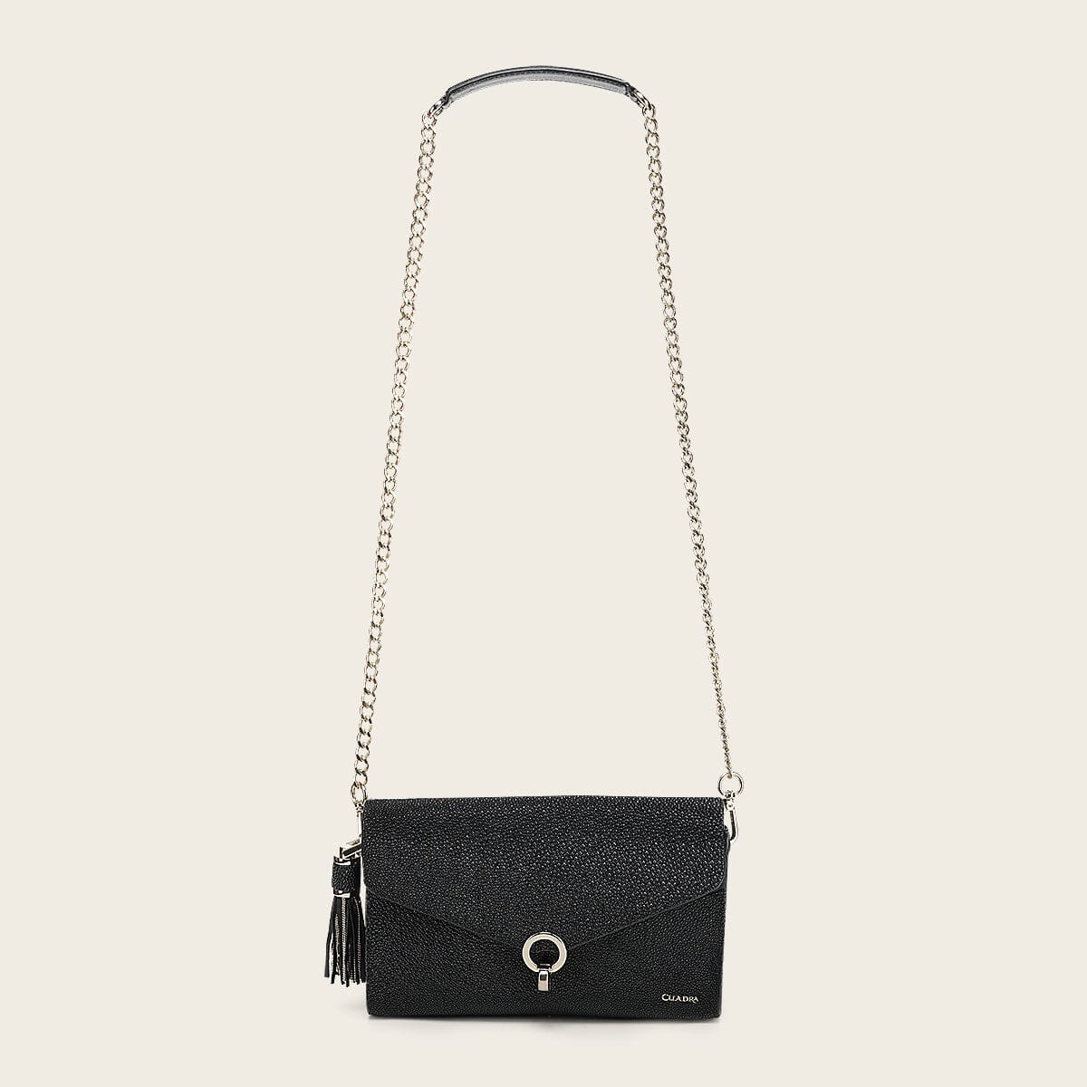 Bolso clutch en piel genuina de mantarraya para dama - Imagen 8