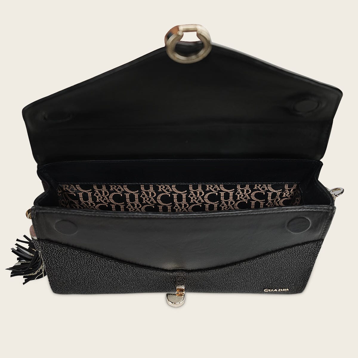 Bolso clutch en piel genuina de mantarraya para dama - Imagen 5