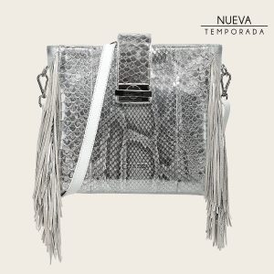 Crossbody en piel genuina de pitón para dama