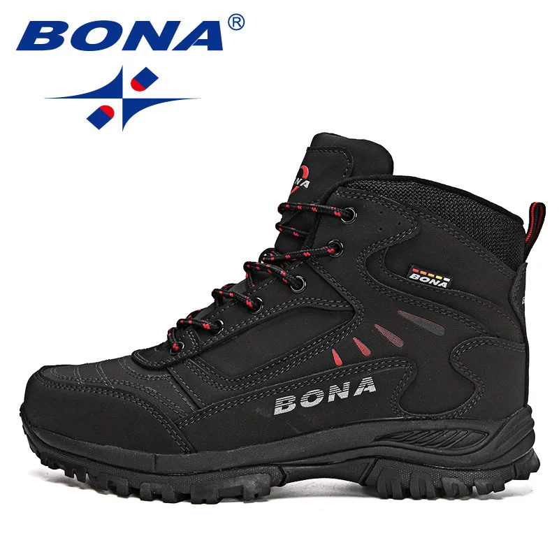 BONA-Botas de felpa de alta calidad para hombre, botines cálidos de nieve, zapatillas de deporte de cuero, Mansculino, invierno, 2022 - Imagen 5