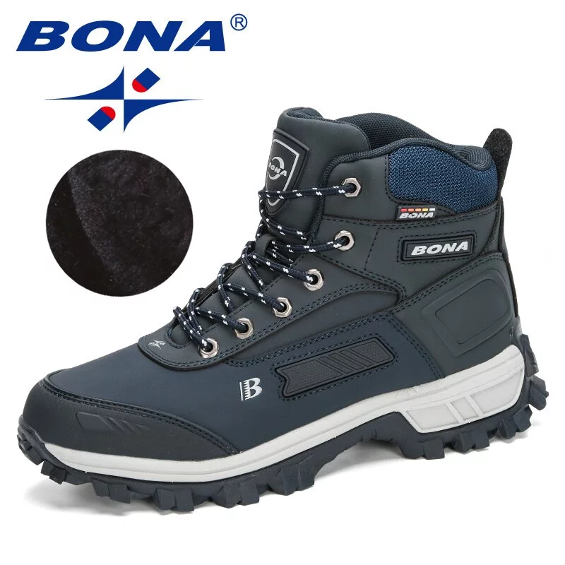 BONA-Botas de senderismo a los tobillos para hombre, calzado de entrenamiento para caminar, de felpa, cálido, para deportes al aire libre, Pro-Mountain, 2020 - Imagen 6