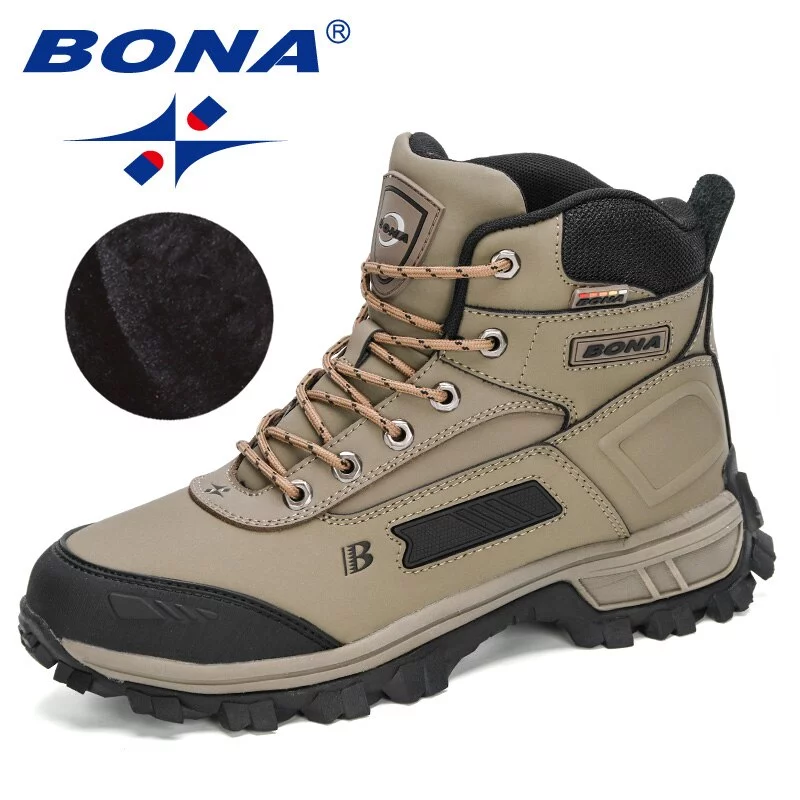 BONA-Botas de senderismo a los tobillos para hombre, calzado de entrenamiento para caminar, de felpa, cálido, para deportes al aire libre, Pro-Mountain, 2020 - Imagen 7
