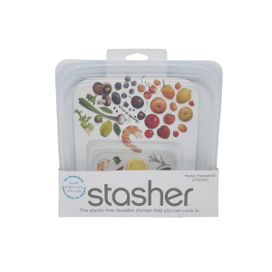 Bolsa de silicona platino reutilizable mediana