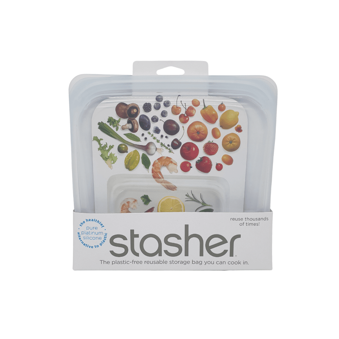 Bolsa de silicona platino reutilizable mediana