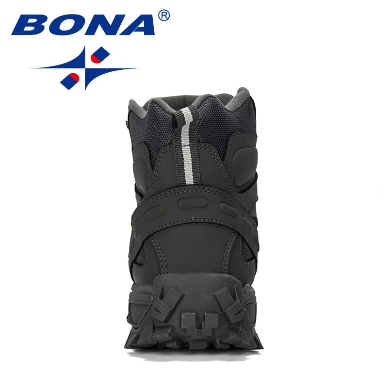 Bona Zapatos de Cuero para Acción, Botas Altas, Material de Felpa, Calzado Cómodo, Botines para Escalada y Pesca, Uso en Exteriores, Artículo para Hombre, Adecuado para Invierno, Nuevo Diseño - Imagen 3
