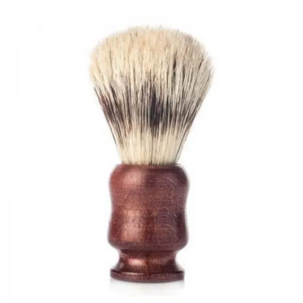 Brocha de afeitar de madera y cerdas naturales Ø21mm - Imagen 2
