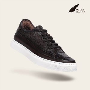 Tenis derby en piel genuina de alligator para caballero