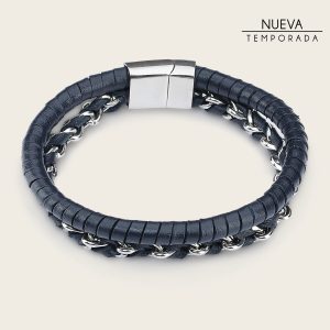 Pulsera en piel genuina para caballero