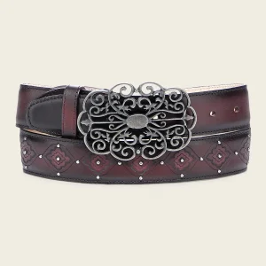 Cinturón en piel genuina para dama