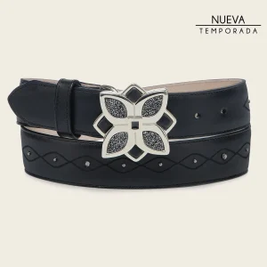 Cinturón con piel genuina para dama