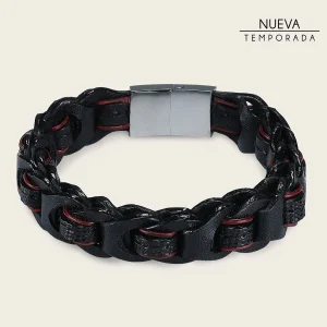 Pulsera en piel genuina de lizard para caballero