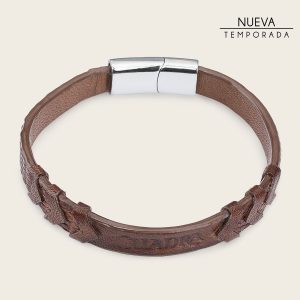 Pulsera en piel genuina de lizard para caballero