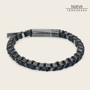 Pulsera en piel genuina de lizard para caballero