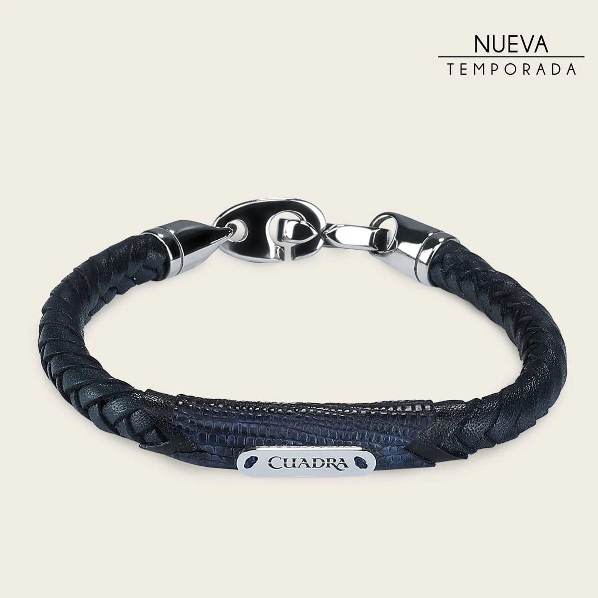 Pulsera para caballero en piel genuina de lizard - Imagen 2