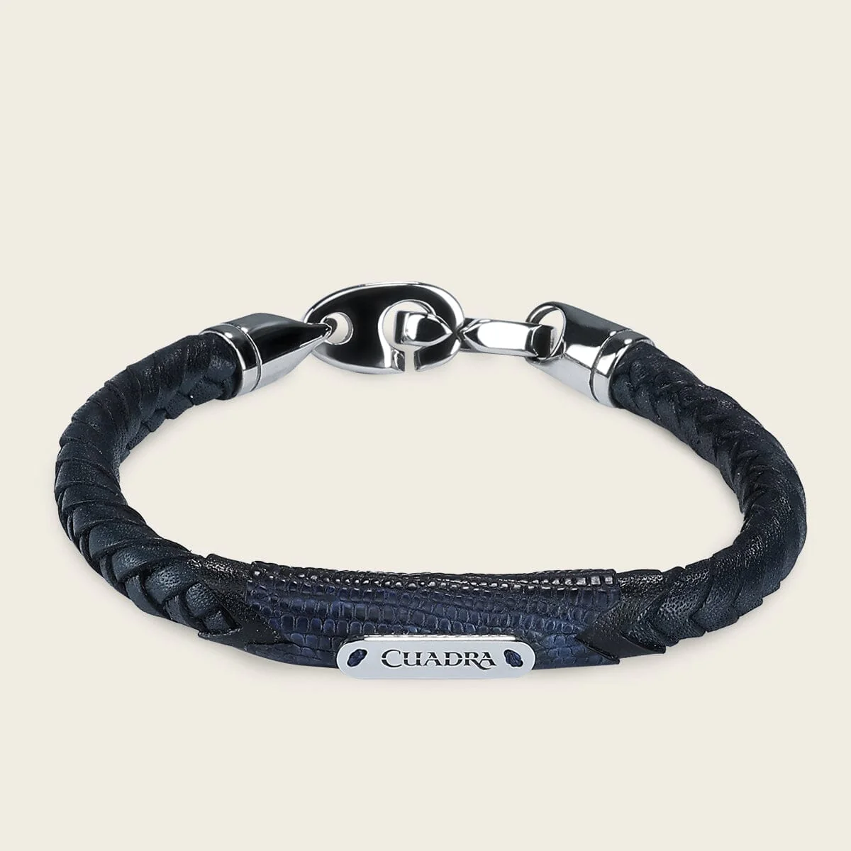 Pulsera para caballero en piel genuina de lizard - Imagen 6