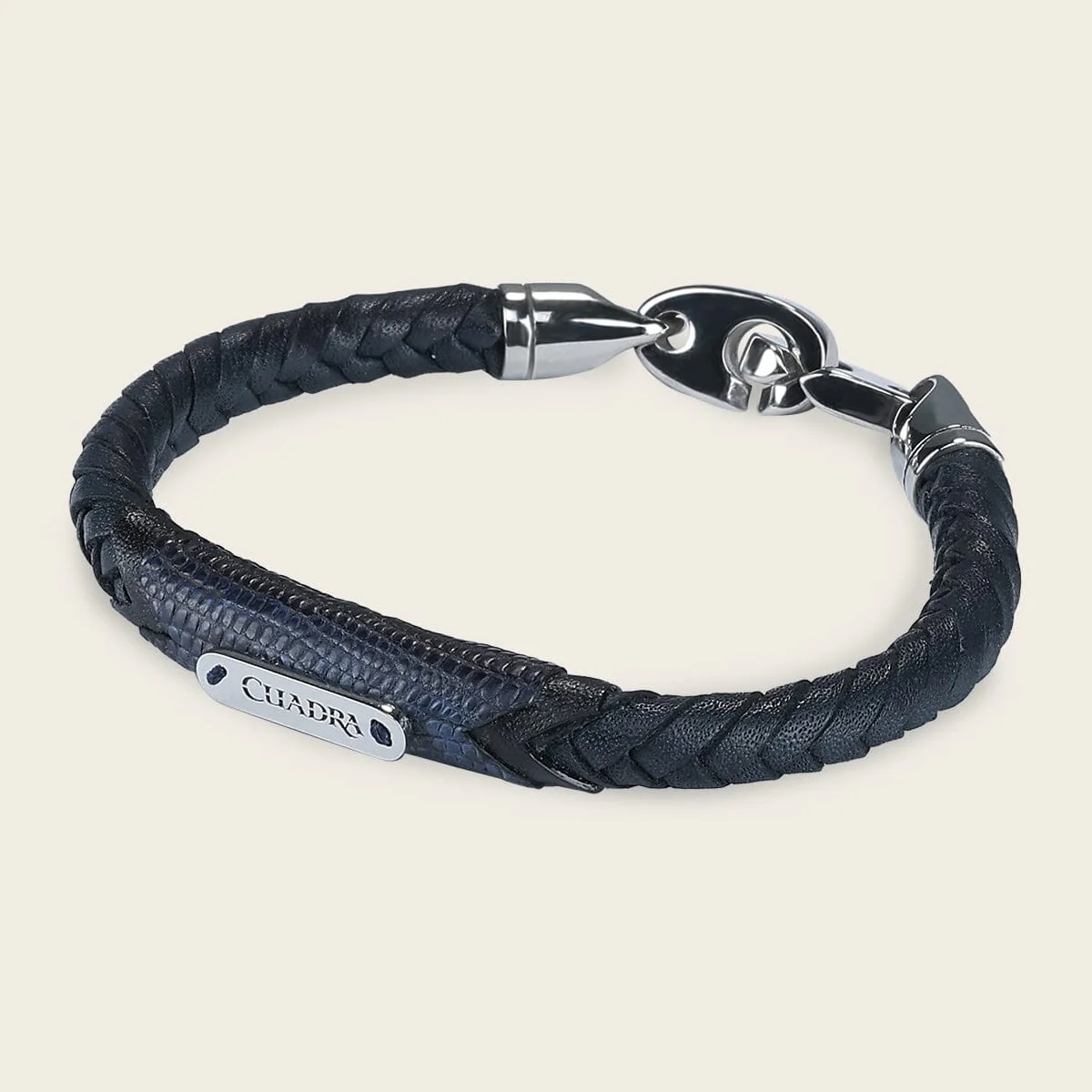 Pulsera para caballero en piel genuina de lizard - Imagen 5