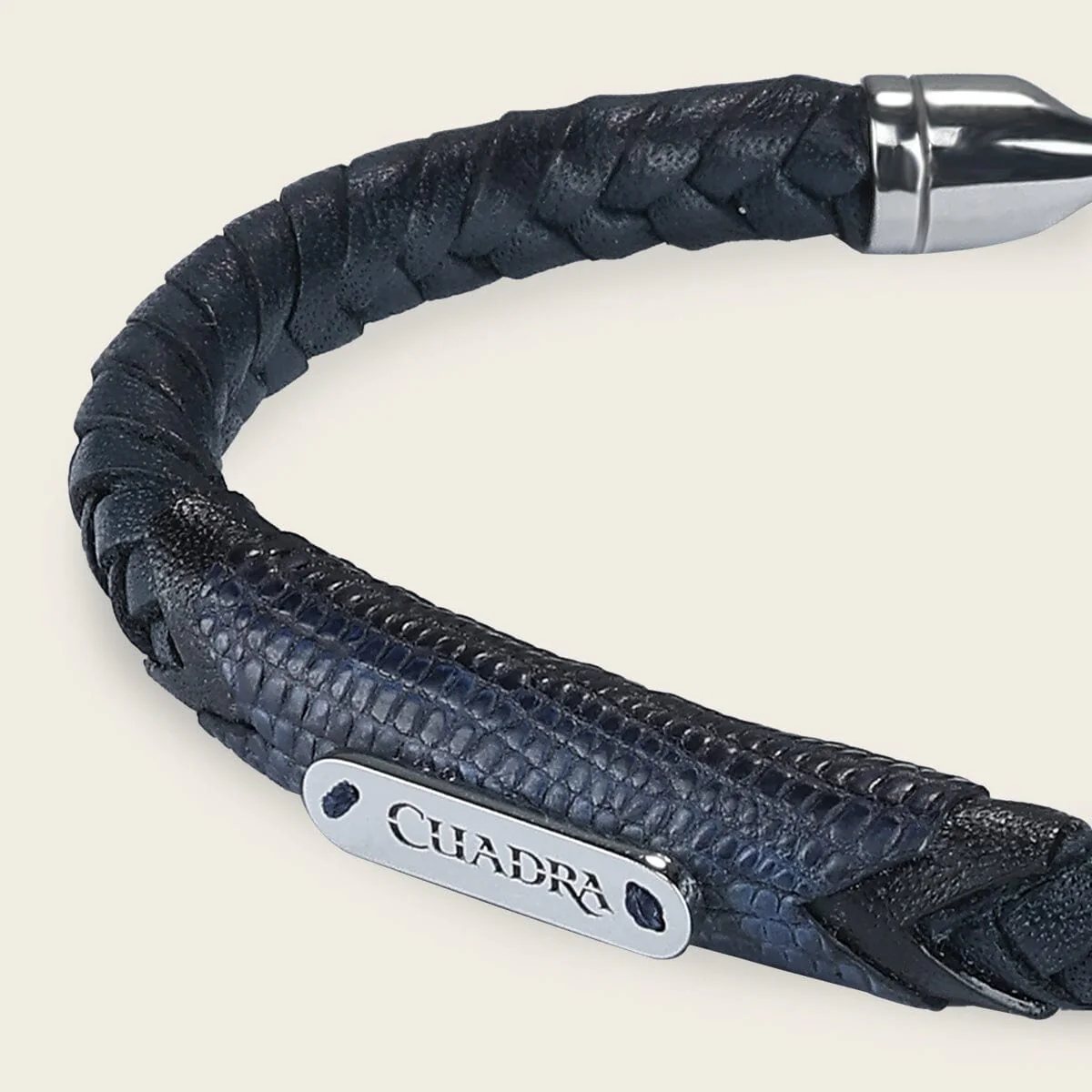 Pulsera para caballero en piel genuina de lizard - Imagen 3