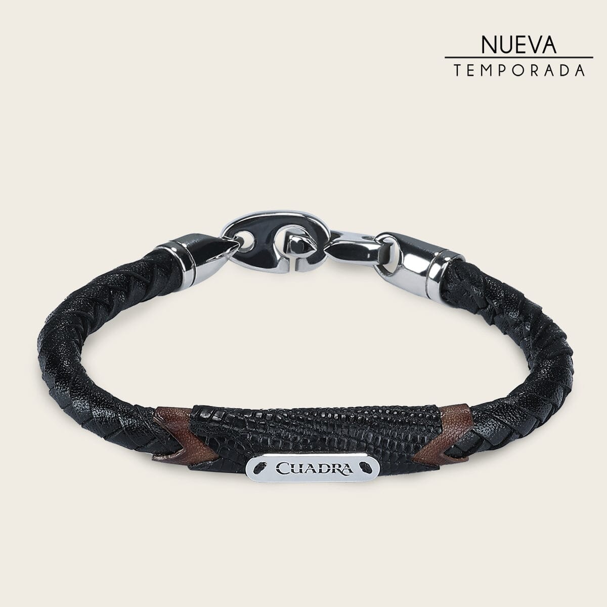 Pulsera para caballero en piel genuina de lizard - Imagen 2