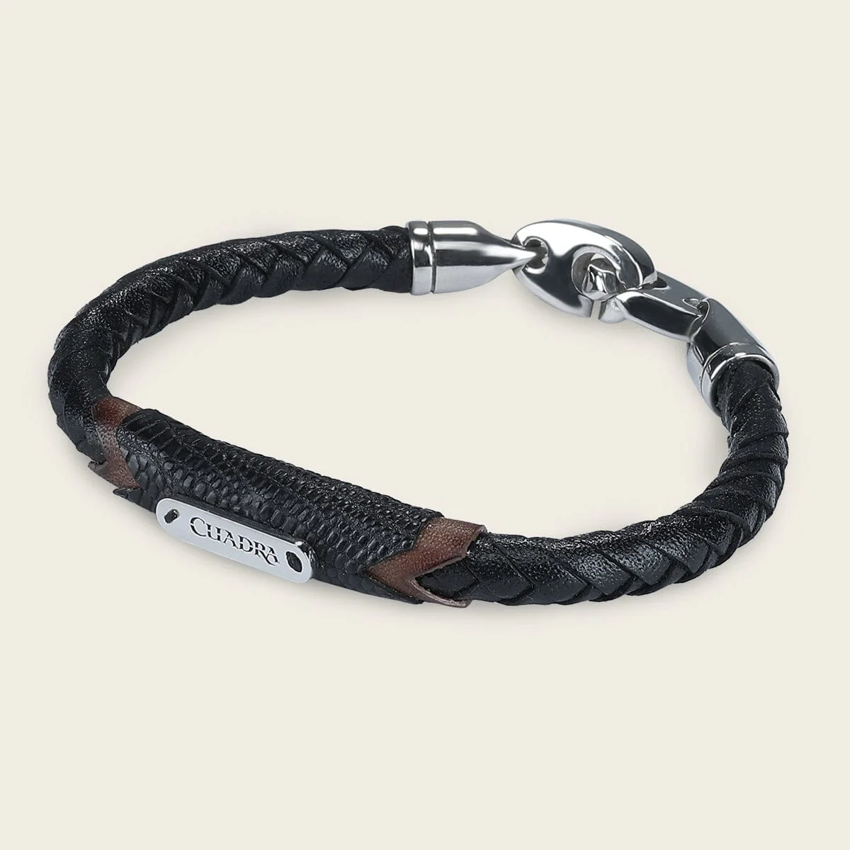 Pulsera para caballero en piel genuina de lizard - Imagen 5