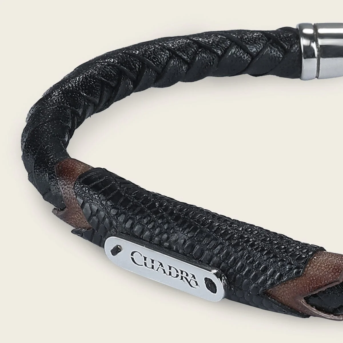 Pulsera para caballero en piel genuina de lizard - Imagen 3