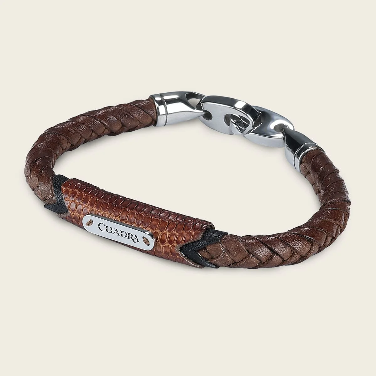 Pulsera para caballero en piel genuina de lizard - Imagen 5