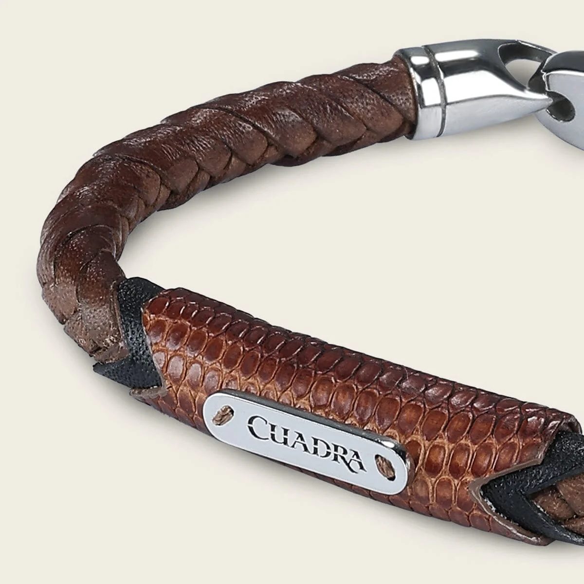 Pulsera para caballero en piel genuina de lizard - Imagen 3