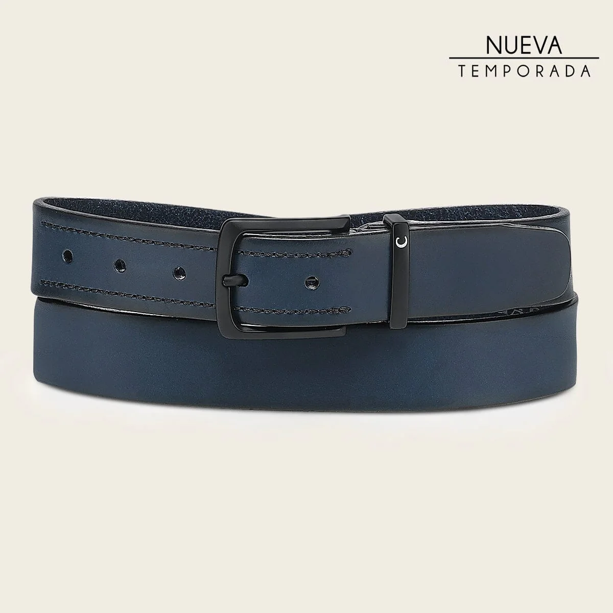 Cinturón de vestir en piel genuina para caballero - Imagen 2