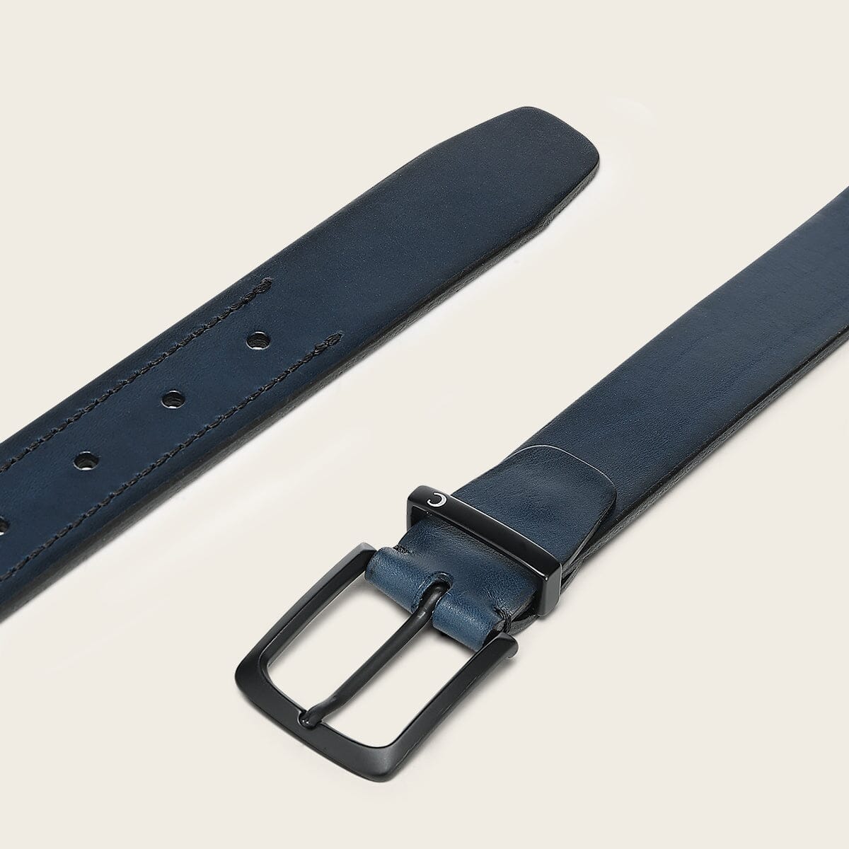 Cinturón de vestir en piel genuina para caballero - Imagen 4