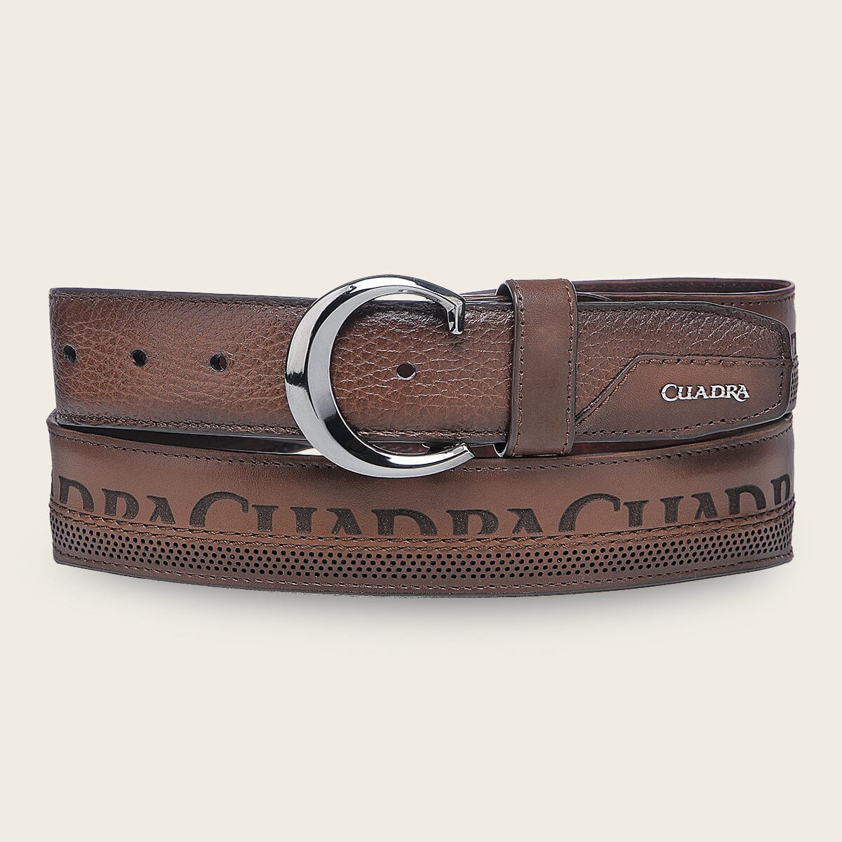 Cinturón casual en piel genuina de venado para caballero - Imagen 2