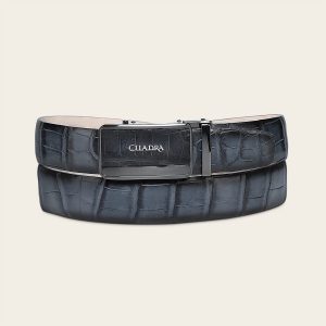 Cinturón de vestir en piel genuina de alligator para caballero